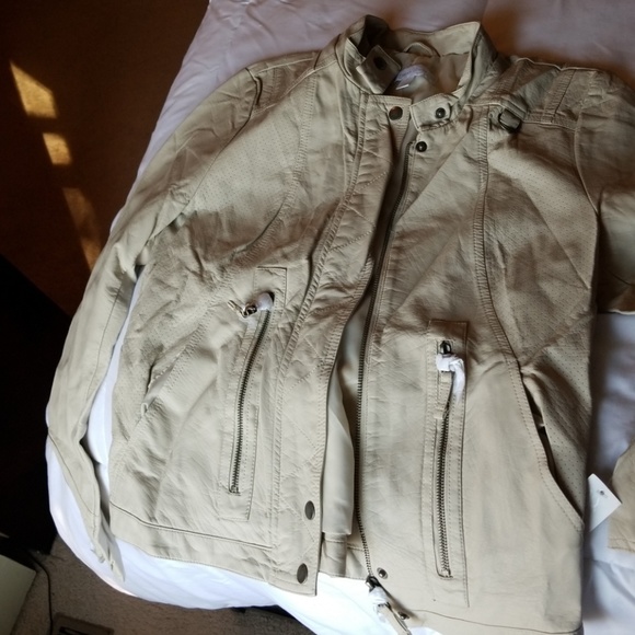 NEW YORK & COMPANY| LEATHER MOTO JACKET SZ M - Picture 8 of 8